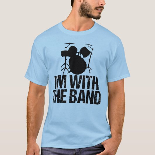 T-shirt Batteur drôle je suis avec la bande (Devant)