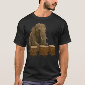 T-shirt Batteur éléphant à tambours
