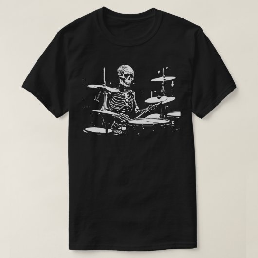 T-shirt batteur squelette (Design devant)