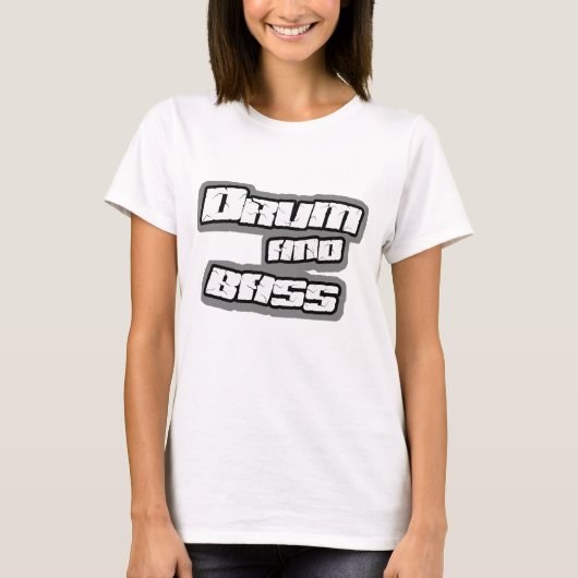 T-shirt BATTEZ DU TAMBOUR du dessus BAS de Breakbeat DJ de (Devant)