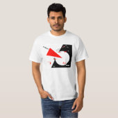 T-shirt battez le blanc avec la cale rouge (Devant entier)