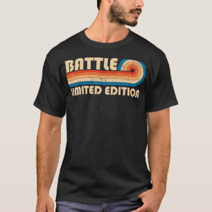 T-shirt BATTLE Nom de famille Retro Vintage 80s 90s Annive