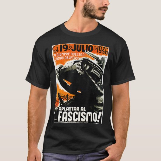 T-shirt Battle Tank Espagnol Guerre civile Antifasciste Ca (Devant)