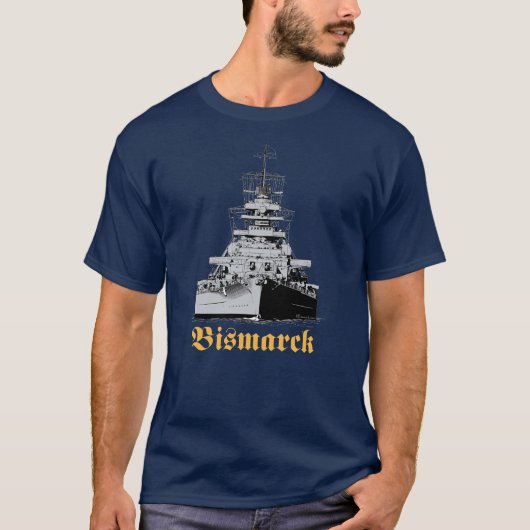 T-shirt Battleship Bismarck (Devant)