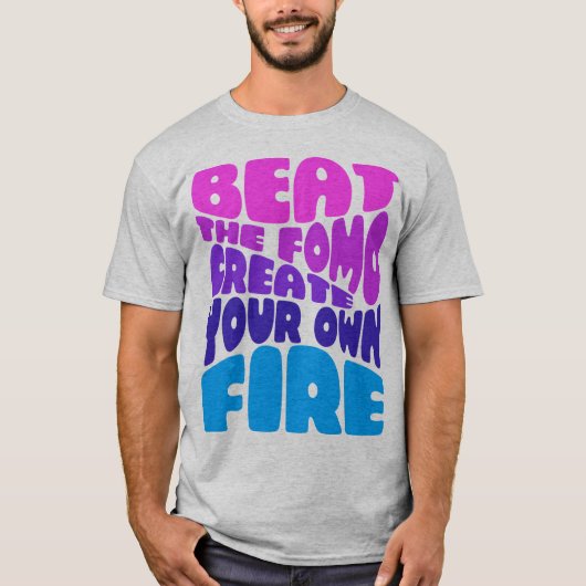 T-shirt Battre la forme - pinky violet typographie (Devant)