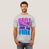 T-shirt Battre la forme - pinky violet typographie (Devant entier)