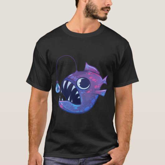 T-shirt Baudroie mignonne (violette) (Devant)
