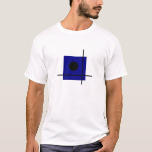 T-shirt Bauhaus géométrique classique Design bleu