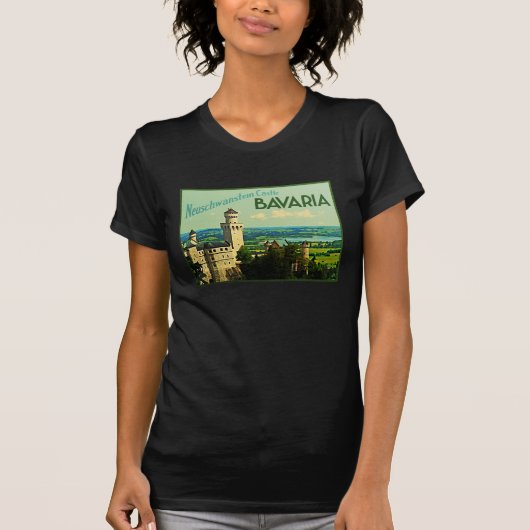 T-shirt Bavière Allemagne Neuschwanstein Château (Devant)