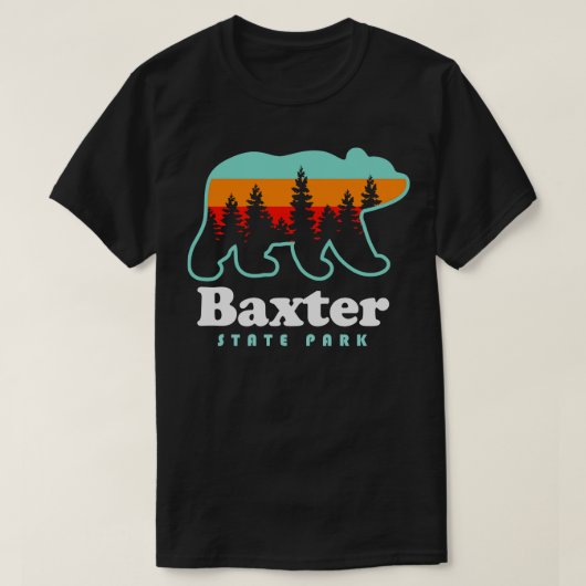 T-shirt Baxter State Park Bear Maine Camping (Design devant)