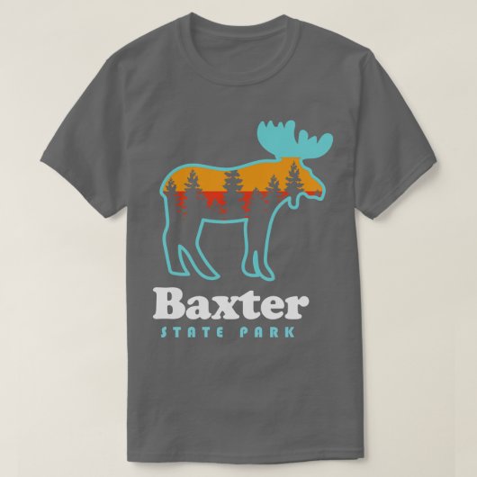 T-shirt Baxter State Park Camping Moose Trails Maine (Design devant)