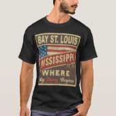 T-shirt BAY ST. LOUIS, MS C'est là que commence mon histoi (Devant)
