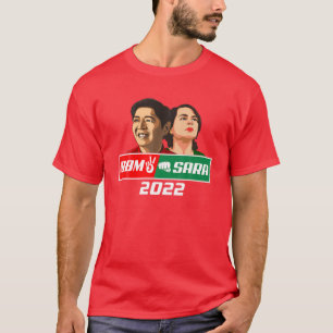 T-shirt BBM Sara 2022 Président Duterte Inday Red Bong Ma