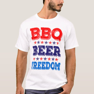 T-shirt Bbq Beer Freedom America Usa Party 4 juillet Sum