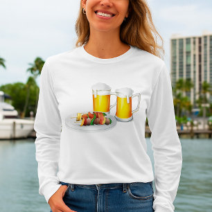 T-shirt BBQ brochettes et biscuits d'été de bière