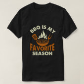 T-shirt BBQ est ma saison préférée Automne (Design devant)