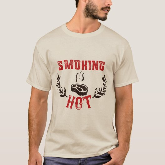 T-shirt BBQ, Fumée & Grill - Fumer Chaud (Devant)