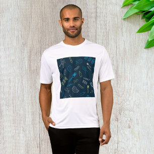 T-shirt BBQ Icônes Motif Grillades Outils Viande