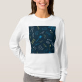 T-shirt BBQ Icônes Motif Grillades Outils Viande (Devant)