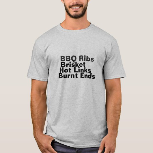 T-shirt BBQ Ribs, Brisket (Devant)