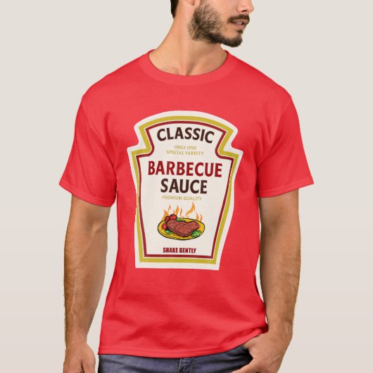 T-shirt BBQ Sauce Barbecue Ketchup Costume moutarde Hallow (Devant)