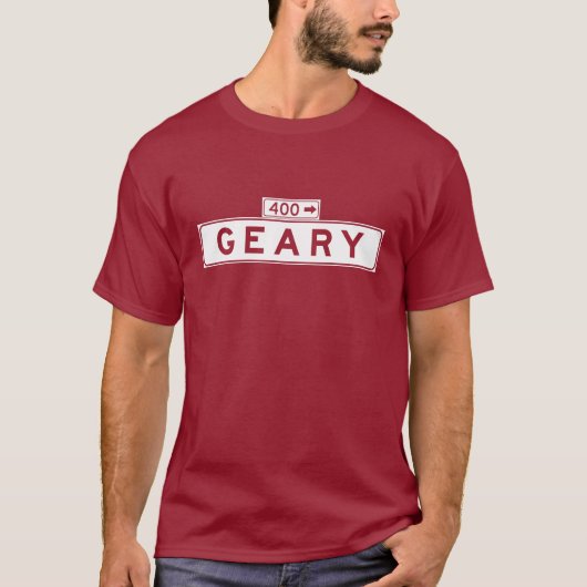 T-shirt Bd. de Geary., plaque de rue de San Francisco (Devant)