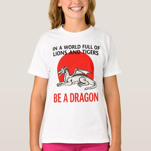 T-shirt Be a Dragon - Unique design Imaginaire (Devant)