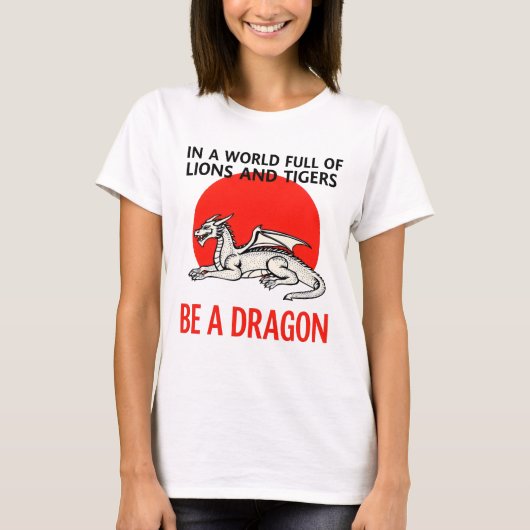 T-shirt Be a Dragon - Unique design Imaginaire (Devant)
