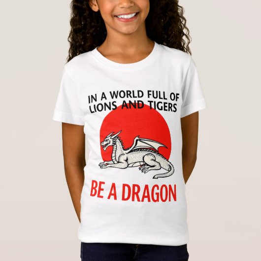 T-Shirt Be a Dragon - Unique design Imaginaire (Devant)
