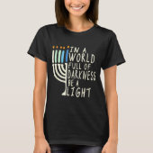 T-shirt Be A Light Happy Hanukkah Menorah Jewish Gift (Devant)