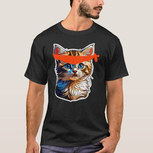 T-shirt Be A Roaring Kitty Game The Stop Orange Bandana Me (Devant)