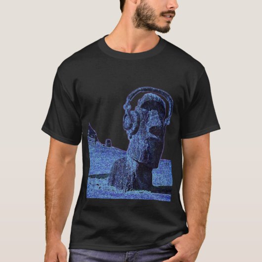 T-shirt "Be Different" 3 Moai, Casques DJ T (Devant)