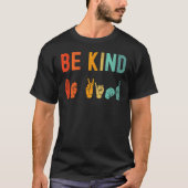 T-shirt Be enfant Hand Signal Sign Language Unity Day Anti (Devant)