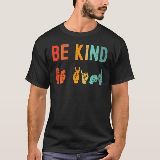 T-shirt Be enfant Hand Signal Sign Language Unity Day Anti (Devant)