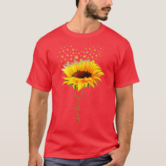 T-shirt Be enfant Hippie Sunflower I Love You Deaf ASL Sig