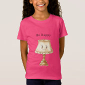 T-Shirt Be Happy Cute Smiling Lamp (Devant)