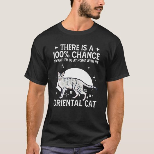 T-shirt Be Home With My Oriental Cat (Devant)