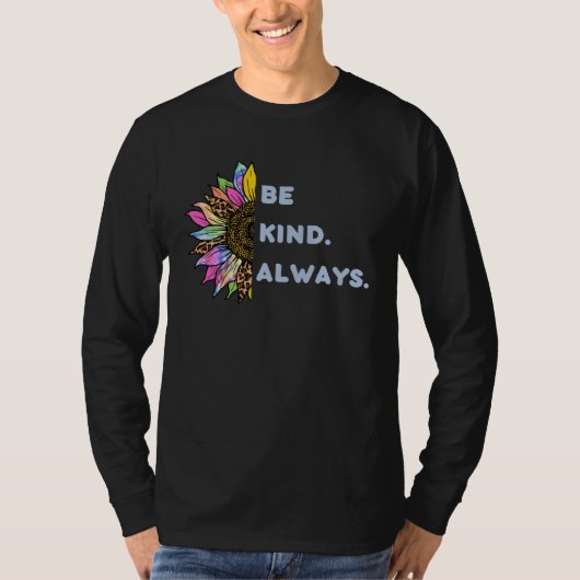 T-shirt Be Kind Always Love Peace Sign Tie Dye Hippie (Devant)