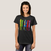 T-shirt Be Kind American Sign Language Main Autism Award (Devant entier)