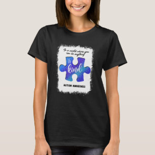T-shirt Be Kind Blue Puzzle Piece Sensibilisation sur l'au
