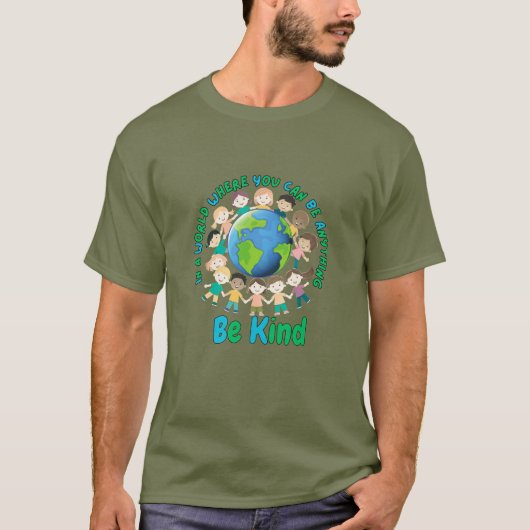 T-shirt Be Kind Earth Day Design for Kids & Awesome Teache (Devant)