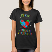 T-shirt Be Kind Embrace Neurodiversity Puzzle (Devant)