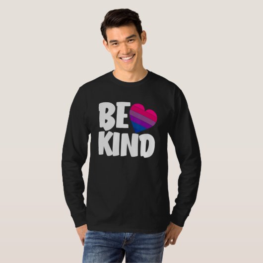 T-shirt Be Kind Funny Bi Pride Flag Bisexual (Devant entier)