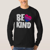 T-shirt Be Kind Funny Bi Pride Flag Bisexual (Devant)