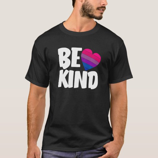 T-shirt Be Kind Funny Bi Pride Flag Bisexual Premium (Devant)