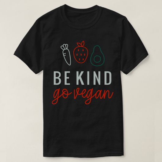T-shirt Be Kind Go Vegan (Design devant)