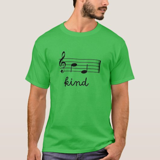 T-shirt Be Kind Music Notes Musicien (Devant)