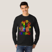 T-shirt Be Kind Rainbow Sign Language LGBT Pride Equality  (Devant entier)