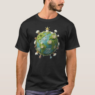 T-shirt Be Kind, Save Earth : A Call to Action Tee