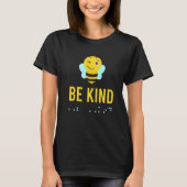 T-shirt Be Kind Sign Braille Language Bee Smile Graphic Ye (Devant)